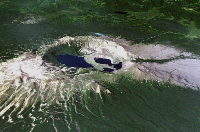Цифровая модель рельефа вулкана Ксудач